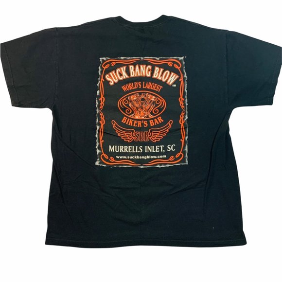 Suck Bang Blow World's Largest Biker Bar Murrells Inlet South Carolina tee shirt - Picture 2 of 3